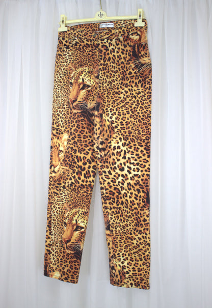 Stunning Y2K Tiger Print Jeans - Size 10