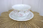 Elegant Small Floral Bowl with Attached Plate