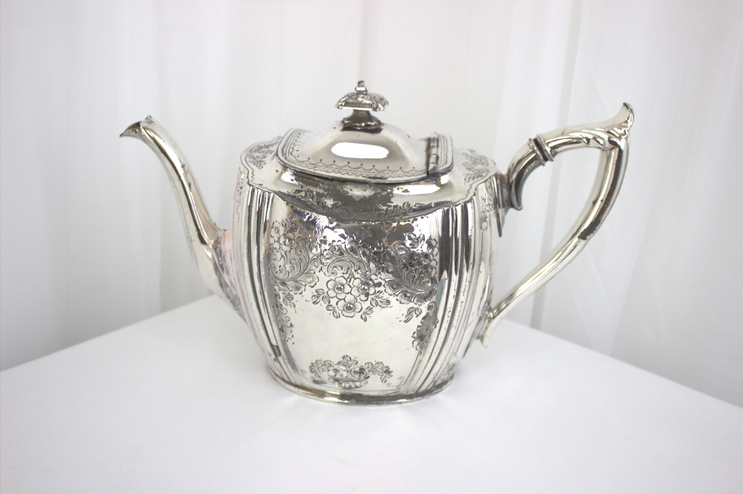 Antique Philip Ashberry & Sons Silver-Plated Teapot