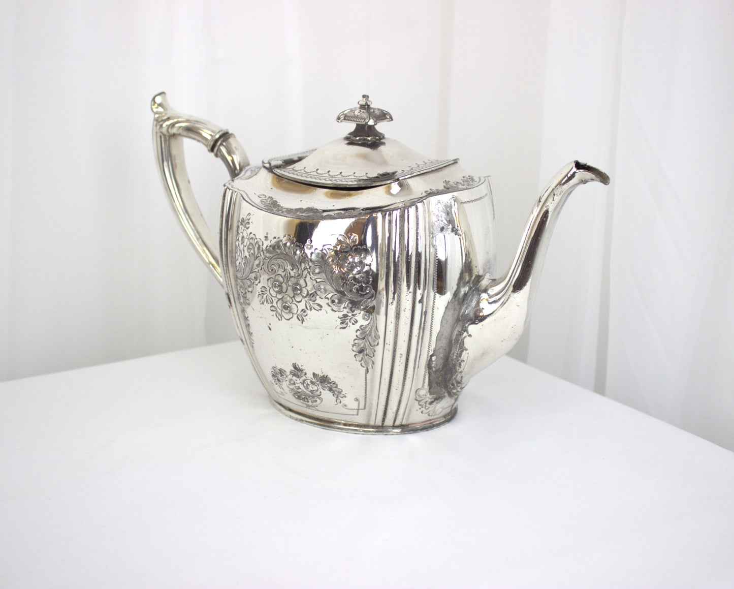 Antique Philip Ashberry & Sons Silver-Plated Teapot