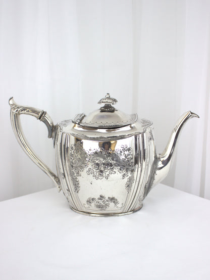 Antique Philip Ashberry & Sons Silver-Plated Teapot