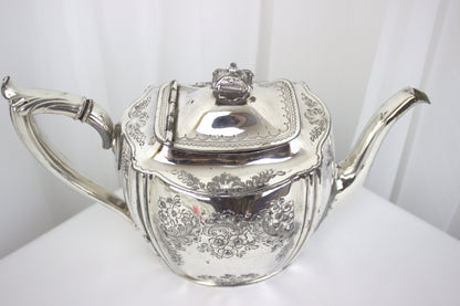 Antique Philip Ashberry & Sons Silver-Plated Teapot