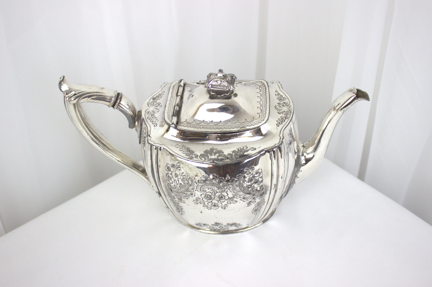 Antique Philip Ashberry & Sons Silver-Plated Teapot