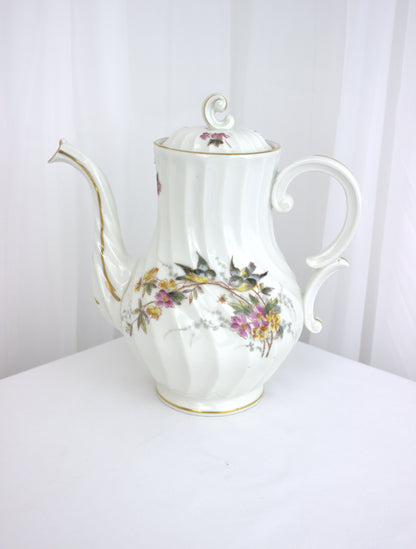 Large Vintage Coffee Pot with Swirled Detail