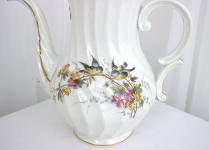 Large Vintage Coffee Pot with Swirled Detail