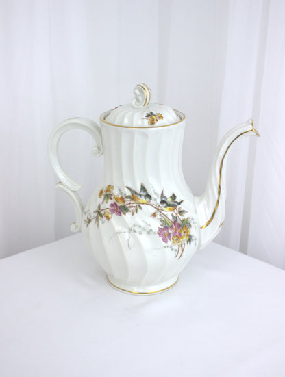 Large Vintage Coffee Pot with Swirled Detail