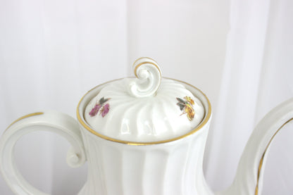 Large Vintage Coffee Pot with Swirled Detail