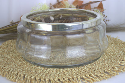 Stunning Art Nouveau Glass Bowl with EPNS Metal Fitting - A Versatile Centerpiece