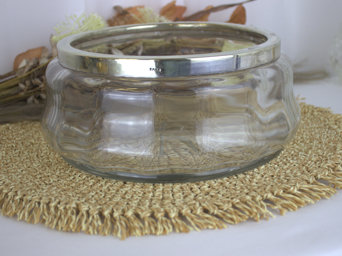 Stunning Art Nouveau Glass Bowl with EPNS Metal Fitting - A Versatile Centerpiece