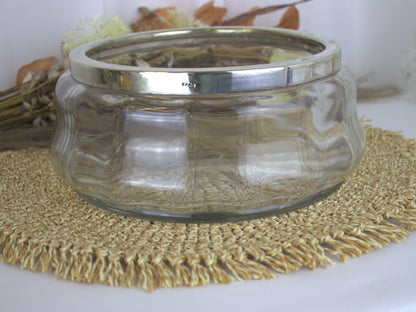 Stunning Art Nouveau Glass Bowl with EPNS Metal Fitting - A Versatile Centerpiece