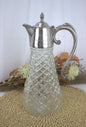 Vintage Claret Jug with Silver Plated Top - Engraved - Please see pictures