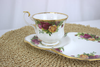 Rare Royal Albert Country Rose Teacup & Plate Set – A Collector's Dream