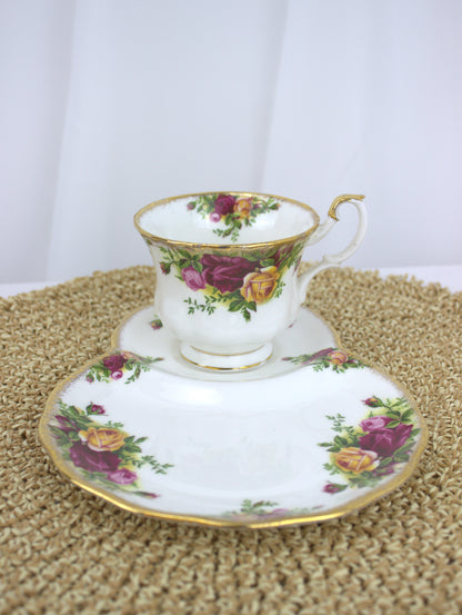 Rare Royal Albert Country Rose Teacup & Plate Set – A Collector's Dream