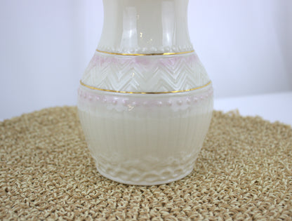 Belleek 'Colonial' Vase – Irish Craftsmanship in Pink & Gold