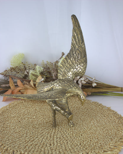 Captivating Brass Eagle Ornament - 12 inches tall