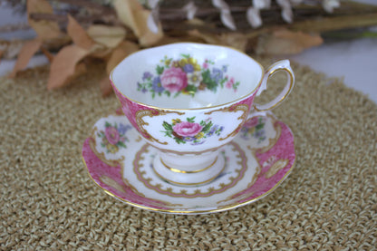 2 x Royal Albert Lady Carlyle Teacup and Saucer Set