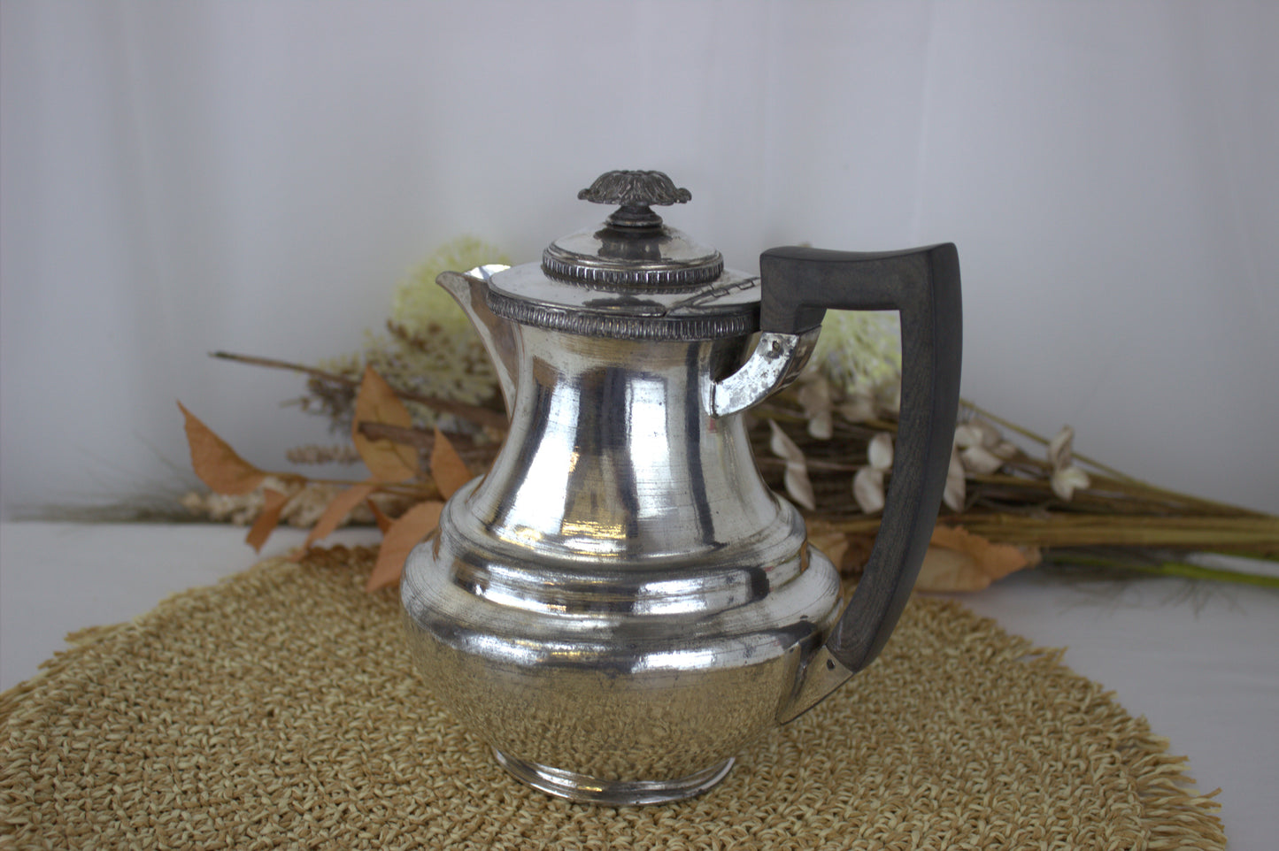 Silver Plated Teapot is stamped with "WMH&Sons