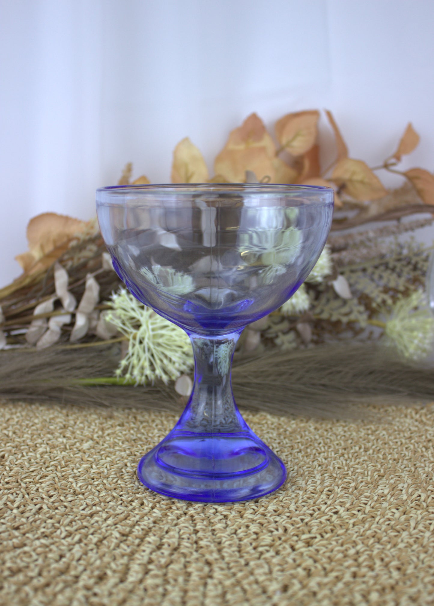 Bormioli Rocco Cobalt Blue Stemmed Glass Dessert Bowl – Made in Italy