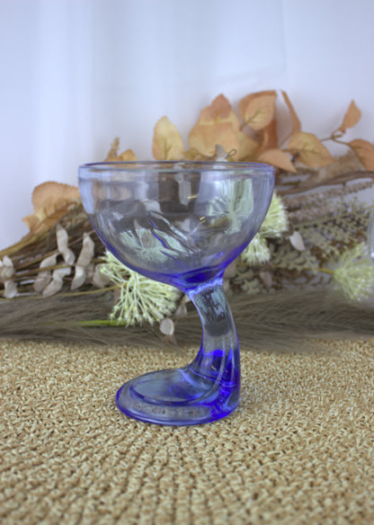 Bormioli Rocco Cobalt Blue Stemmed Glass Dessert Bowl – Made in Italy