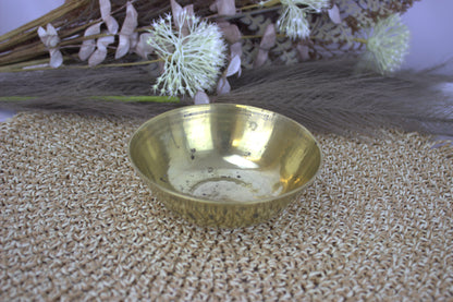 Vintage Brass Bowl with Intricate Etching – Made in India