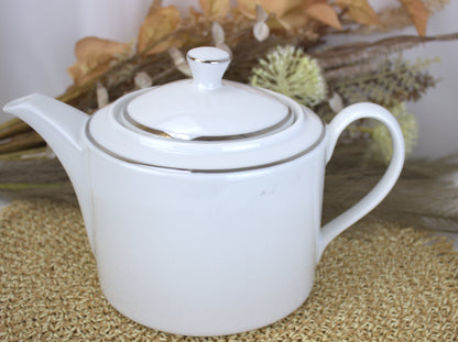 Royal Worcester Fine Porcelain Platinum Trim Tea Set