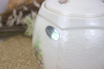 Donegal Irish Parian China Biscuit Barrel & Marmalade Jar Set