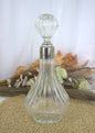 Vintage Ribbed Teardrop Glass Decanter with Fluted Pear Design