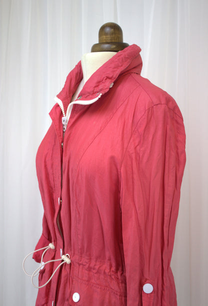 Bright & Practical Drawstring Jacket with Hidden Hood - Size 16