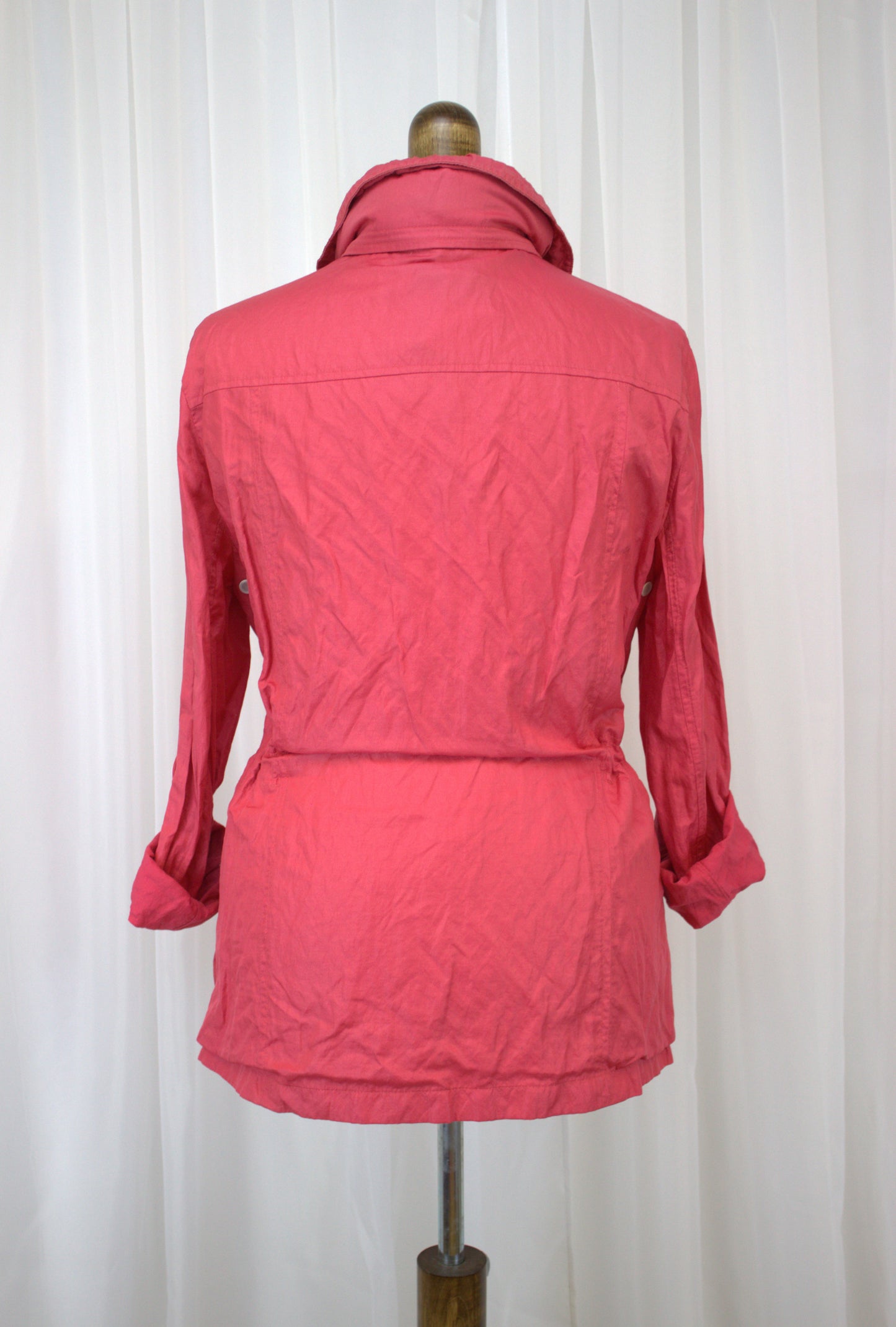 Bright & Practical Drawstring Jacket with Hidden Hood - Size 16