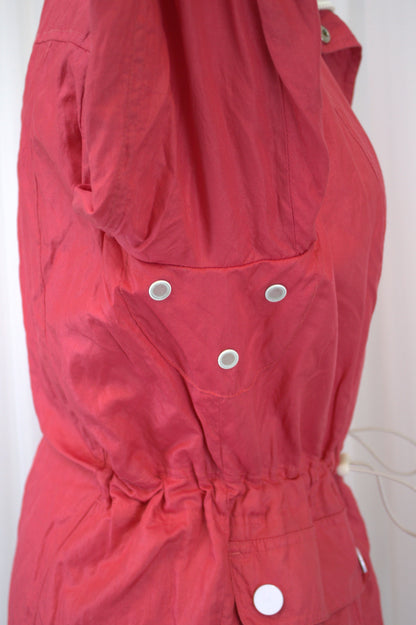 Bright & Practical Drawstring Jacket with Hidden Hood - Size 16