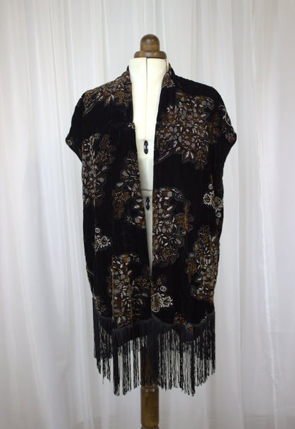 Retro Topshop Kimono-Style Cardigan with Fringe – UK Size 8