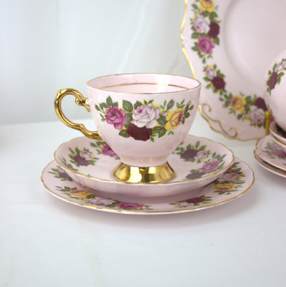 Royal Tuscan "Summertime" Trio – Teacup, Saucer & Side Plate