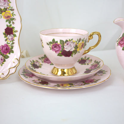 Royal Tuscan "Summertime" Trio – Teacup, Saucer & Side Plate