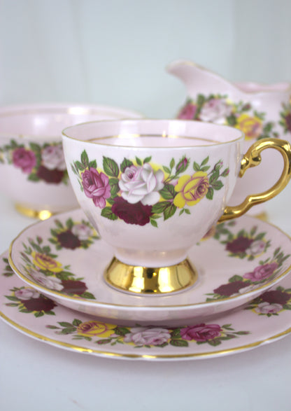 Royal Tuscan "Summertime" Trio – Teacup, Saucer & Side Plate