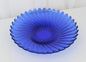 Vintage Arc France Cobalt Blue Swirl Glass Bowl – 13 Inches