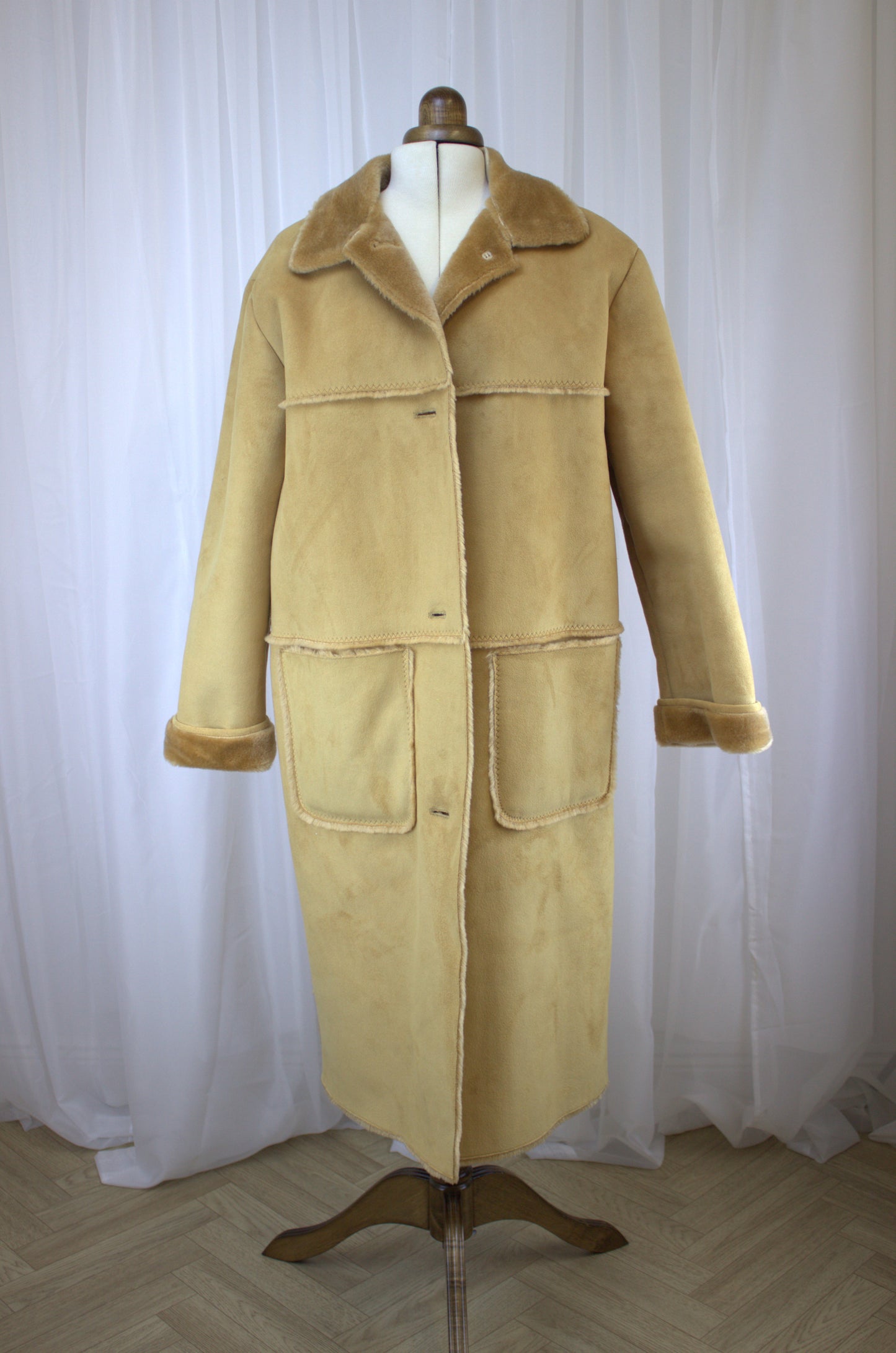 Vintage Faux Shearling Coat by Michael H. - Size Large