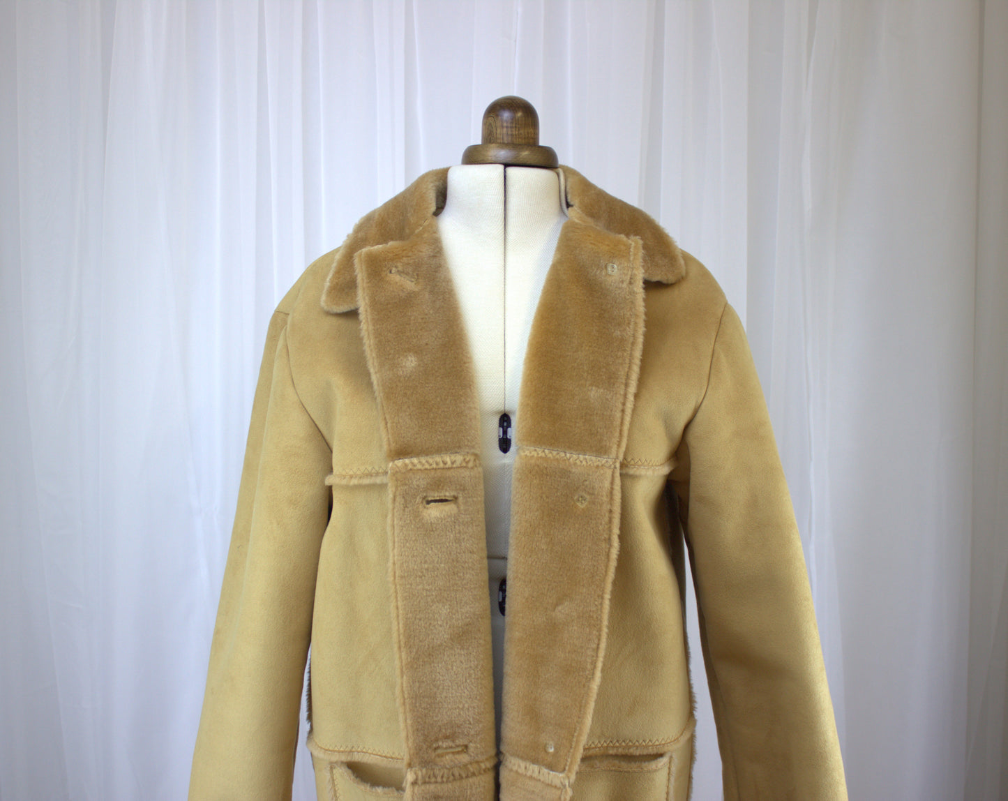 Vintage Faux Shearling Coat by Michael H. - Size Large