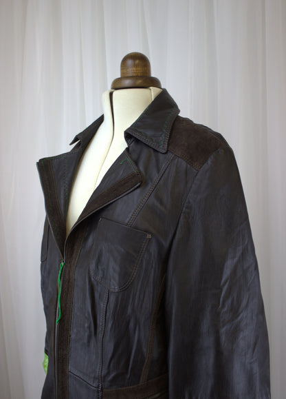 The Kate: Vintage Leather Jacket, Size 14-16