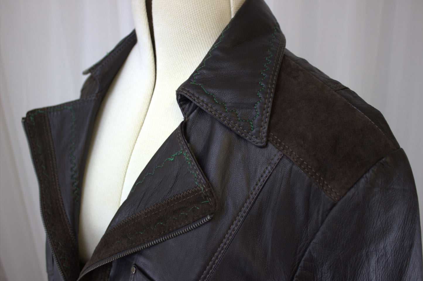 The Kate: Vintage Leather Jacket, Size 14-16