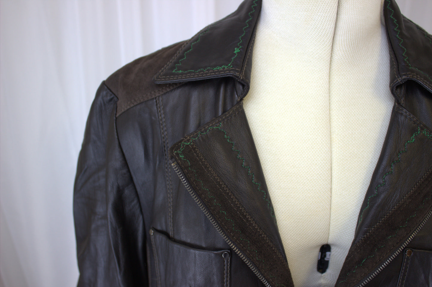 The Kate: Vintage Leather Jacket, Size 14-16