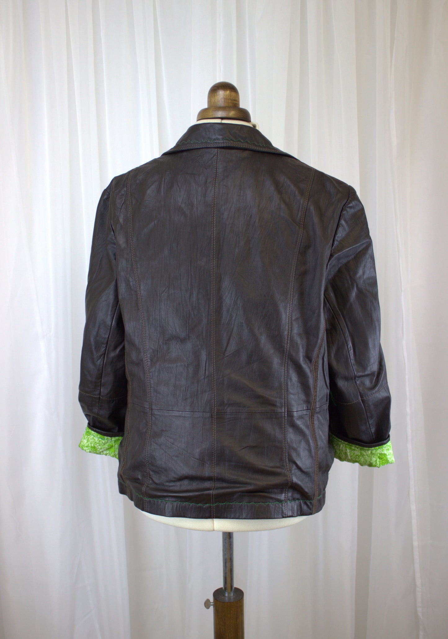 The Kate: Vintage Leather Jacket, Size 14-16