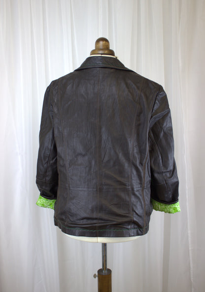 The Kate: Vintage Leather Jacket, Size 14-16