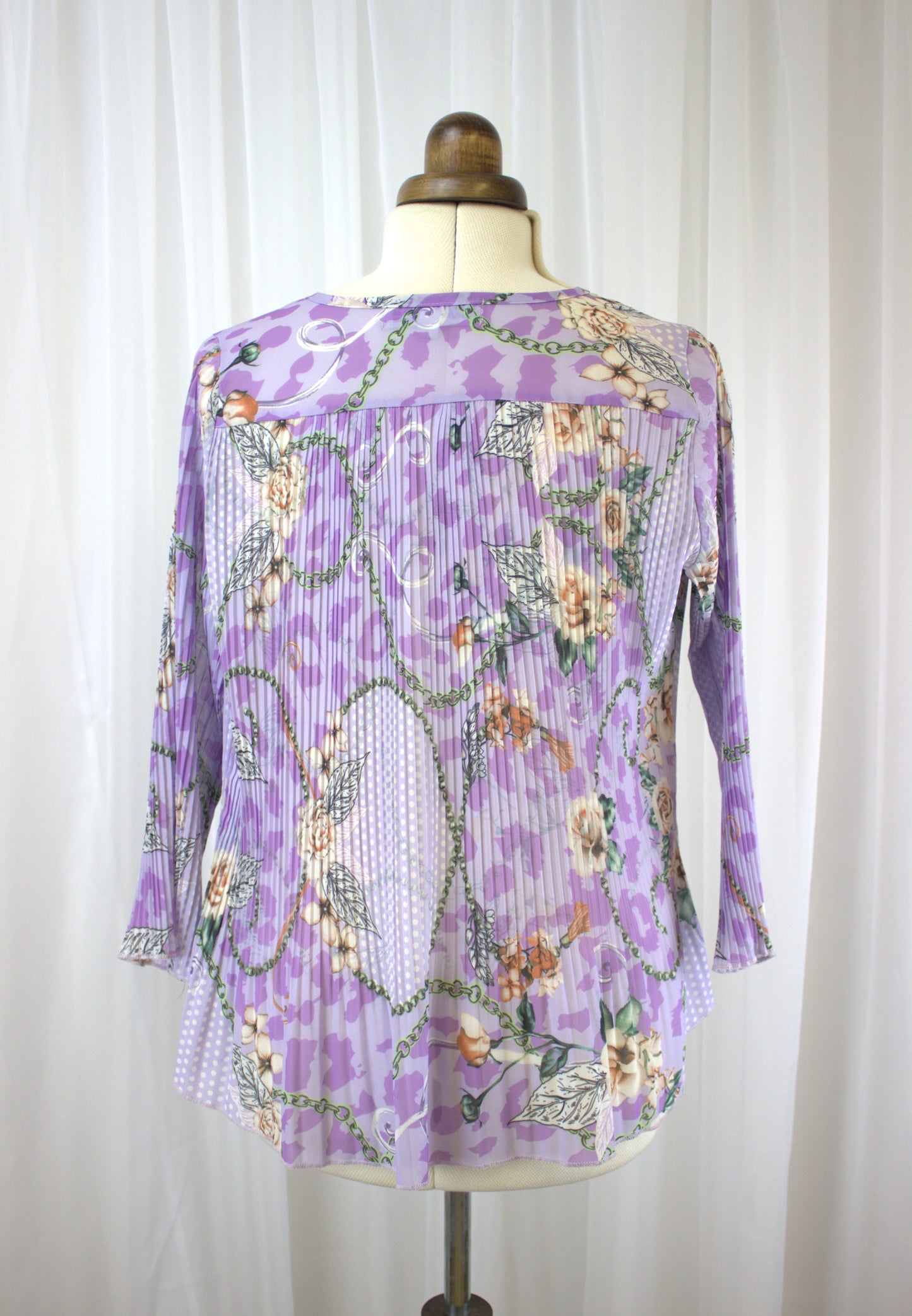 Vintage Paco Coastal Collection Pleated Shirt, Size 12