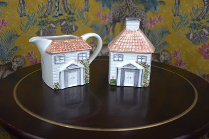 Charming Cottage Tea Set - Teapot, Sugar Bowl & Milk Jug