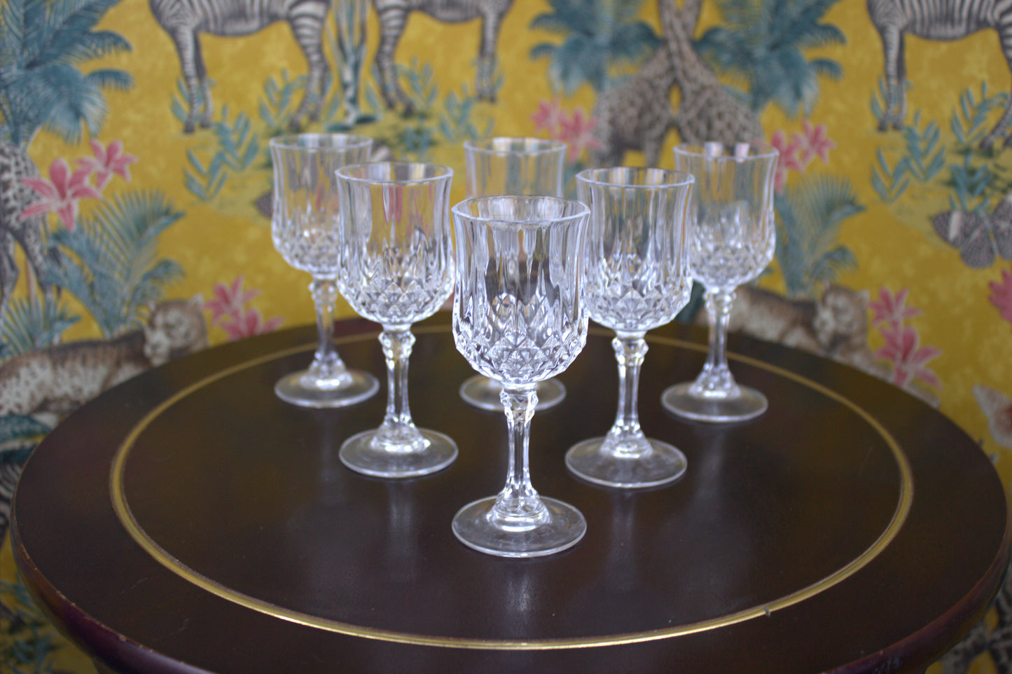 Set of 6 Exquisite Vintage Sherry Glasses