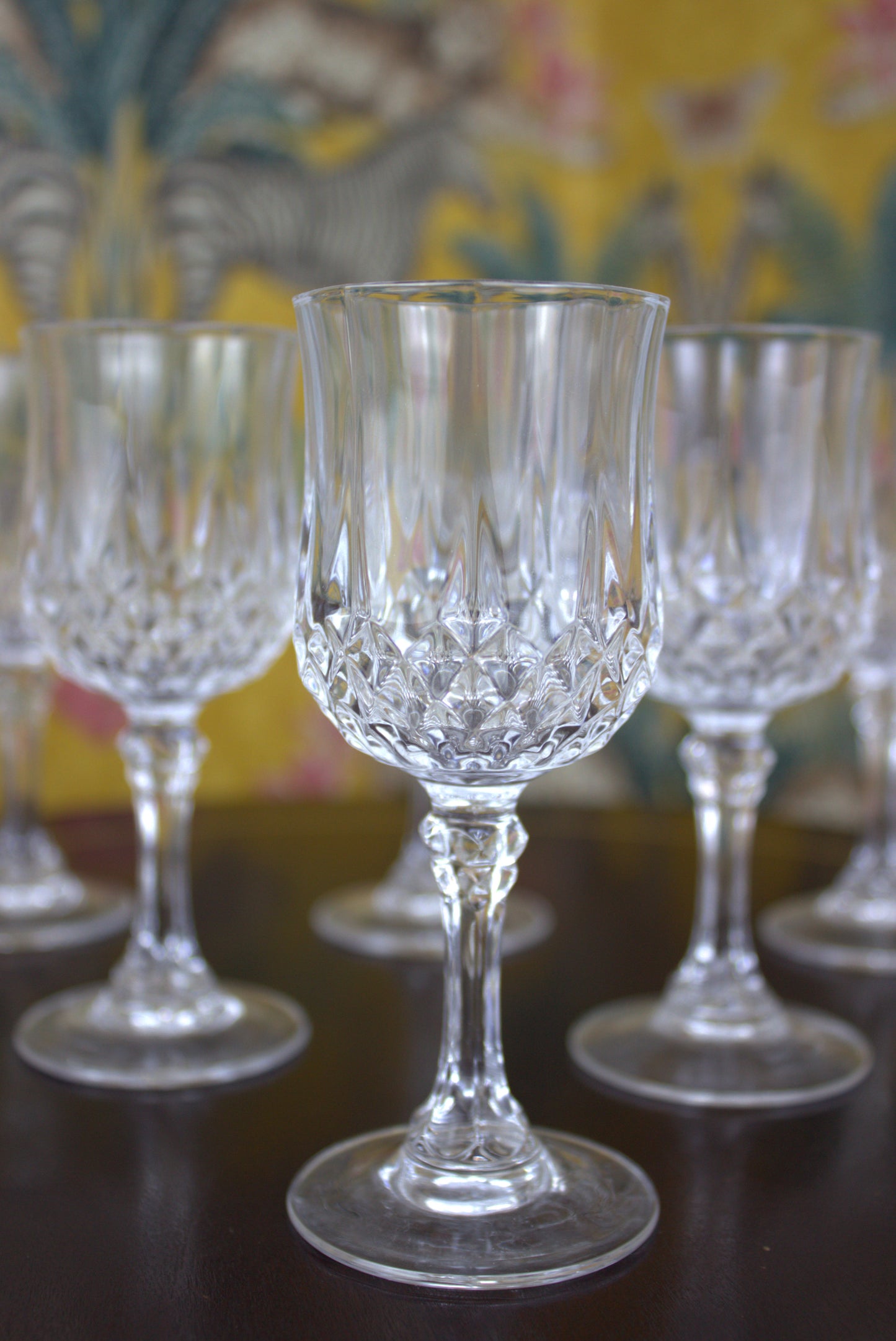 Set of 6 Exquisite Vintage Sherry Glasses