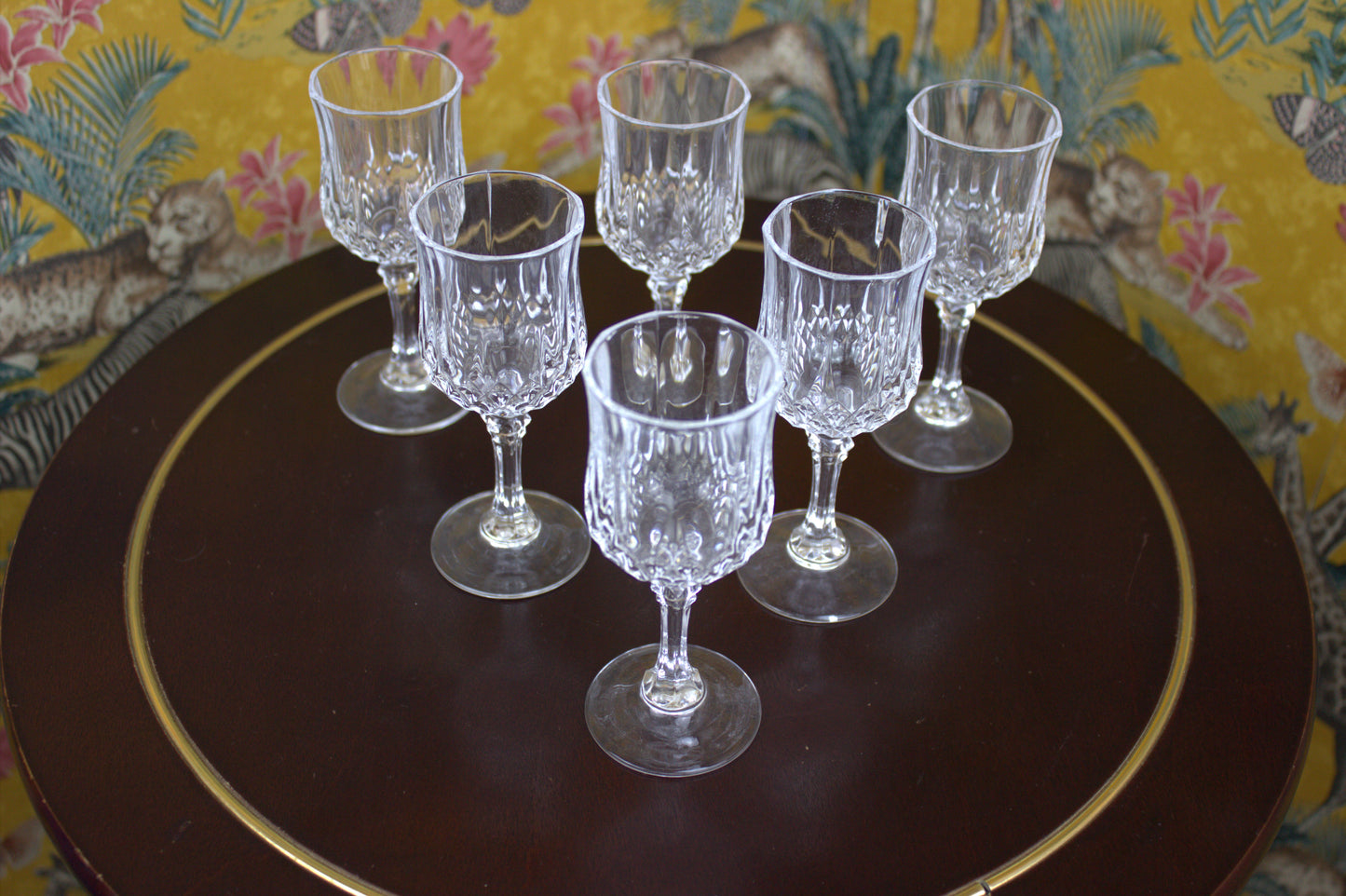 Set of 6 Exquisite Vintage Sherry Glasses