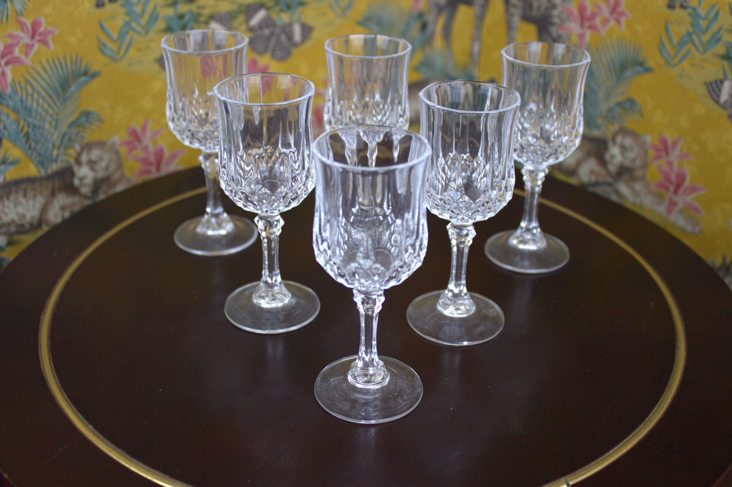 Set of 6 Exquisite Vintage Sherry Glasses