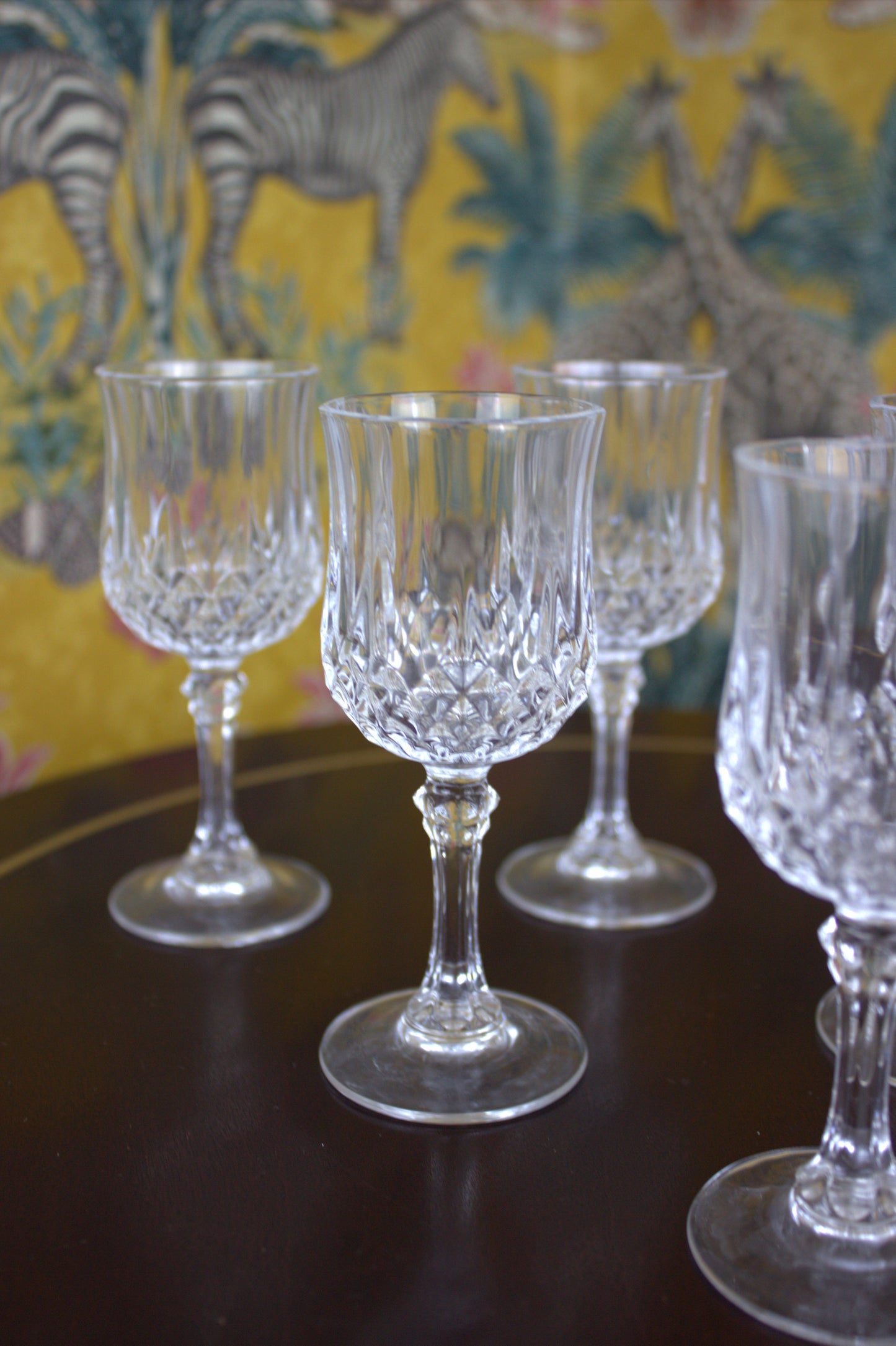 Set of 6 Exquisite Vintage Sherry Glasses