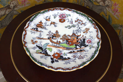 Rare Antique Ashworth Brothers Real Ironstone China Cake Plate